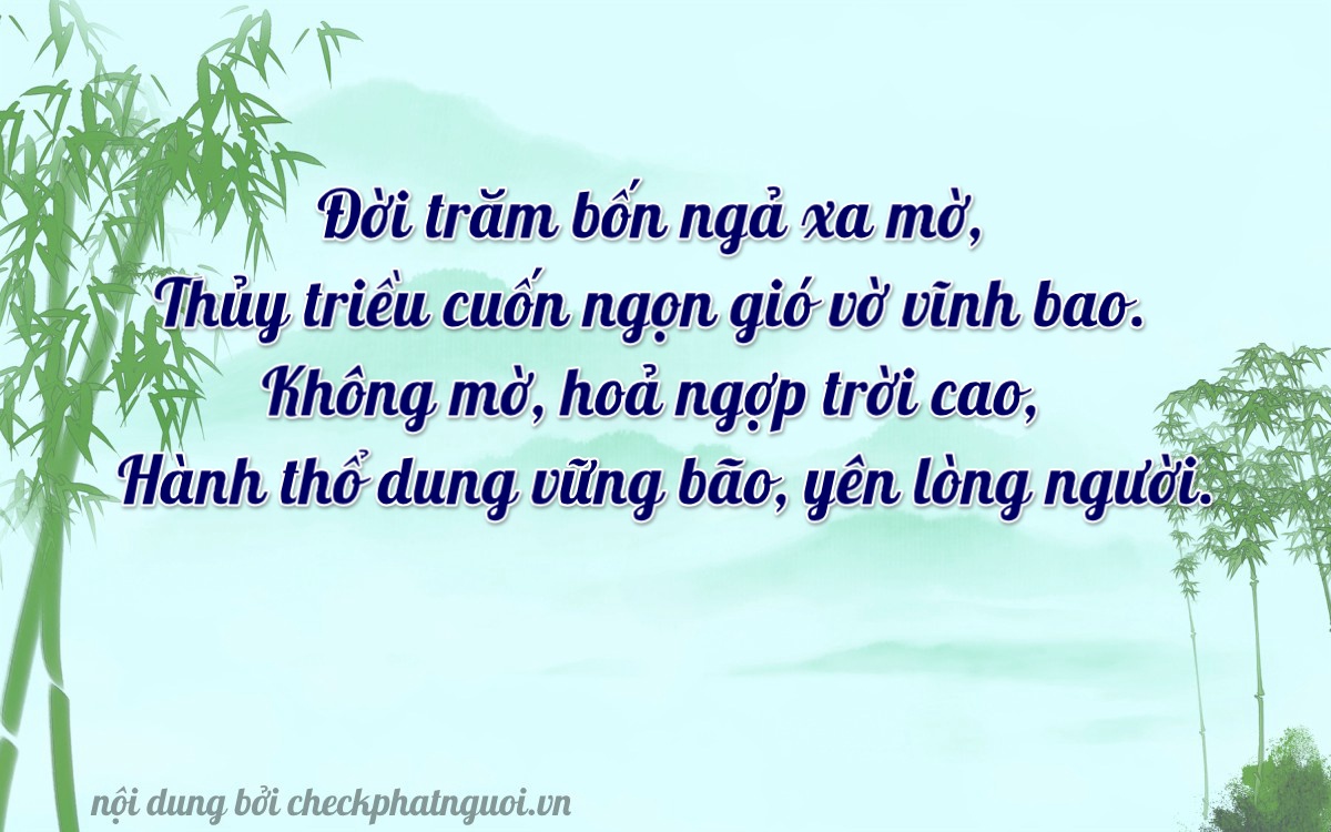 Bài thơ ý nghĩa cho <b>biển số 40406</b> tại website checkphatnguoi.vn