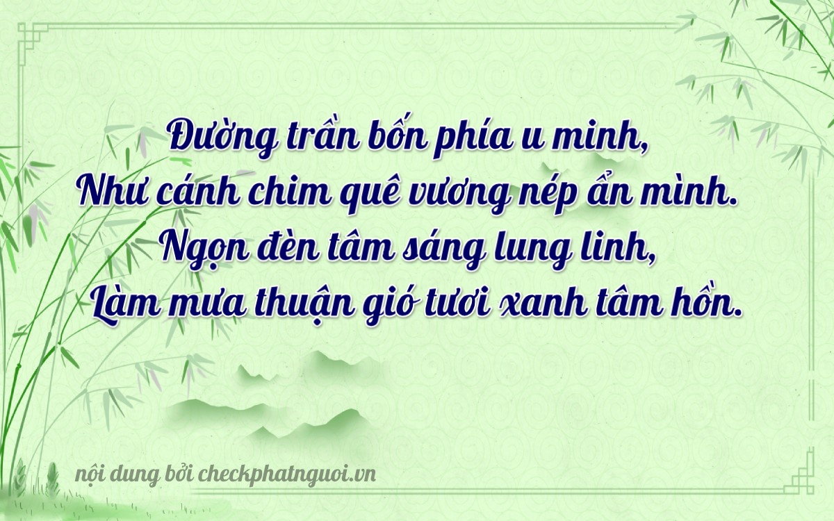 Bài thơ ý nghĩa cho <b>biển số 41224</b> tại website checkphatnguoi.vn