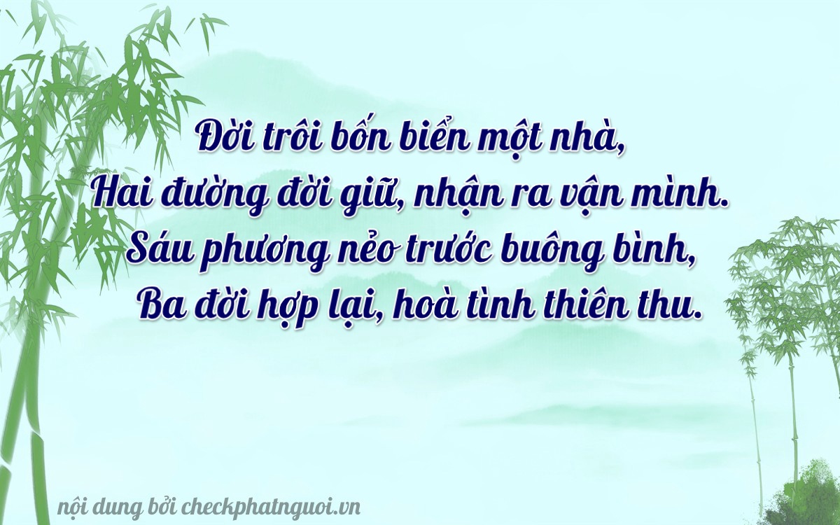 Bài thơ ý nghĩa cho <b>biển số 41633</b> tại website checkphatnguoi.vn