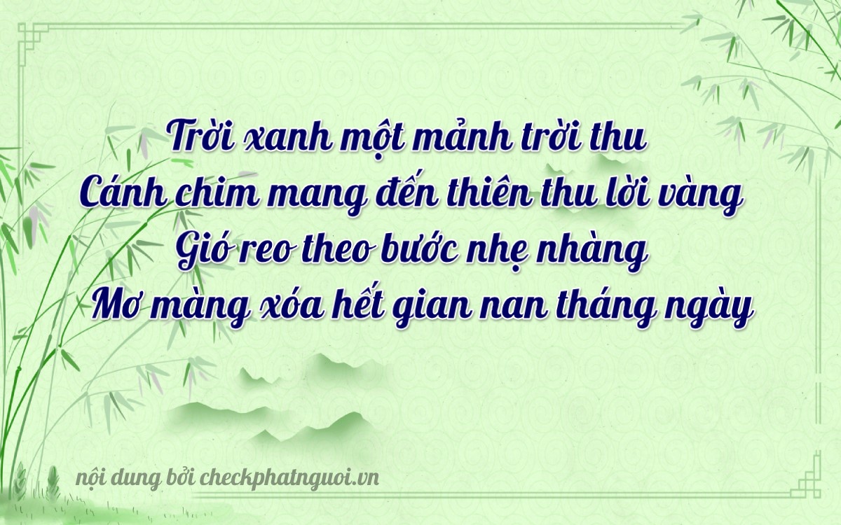 Bài thơ ý nghĩa cho <b>biển số 42433</b> tại website checkphatnguoi.vn