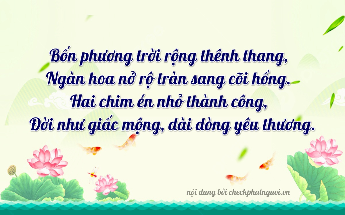 Bài thơ ý nghĩa cho <b>biển số 42477</b> tại website checkphatnguoi.vn