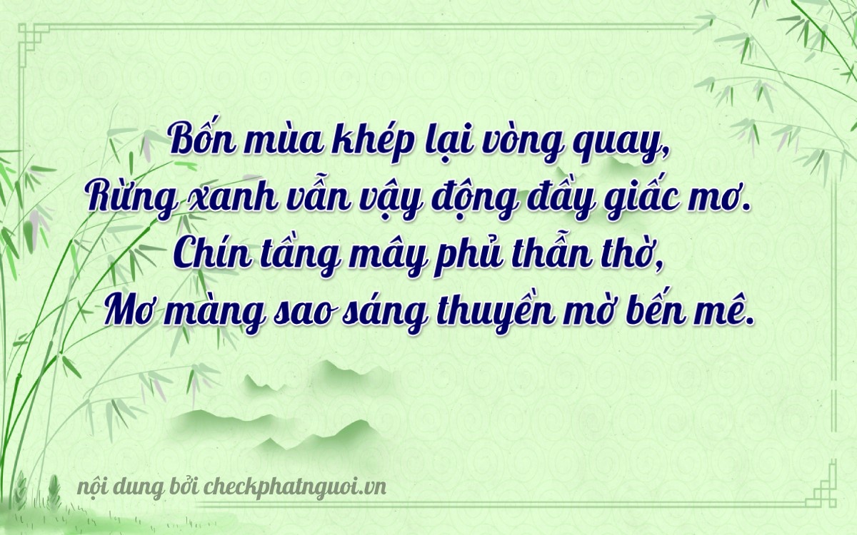 Bài thơ ý nghĩa cho <b>biển số 43372</b> tại website checkphatnguoi.vn