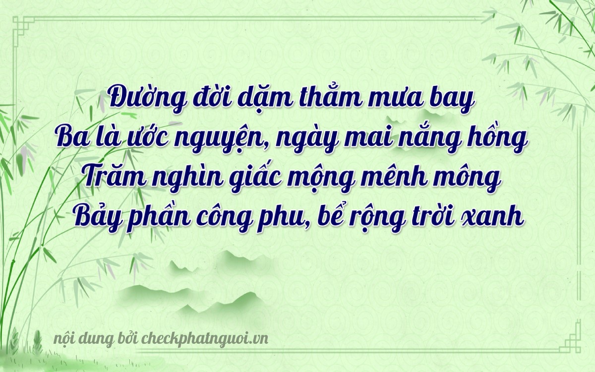 Bài thơ ý nghĩa cho <b>biển số 43A-30367</b> tại website checkphatnguoi.vn