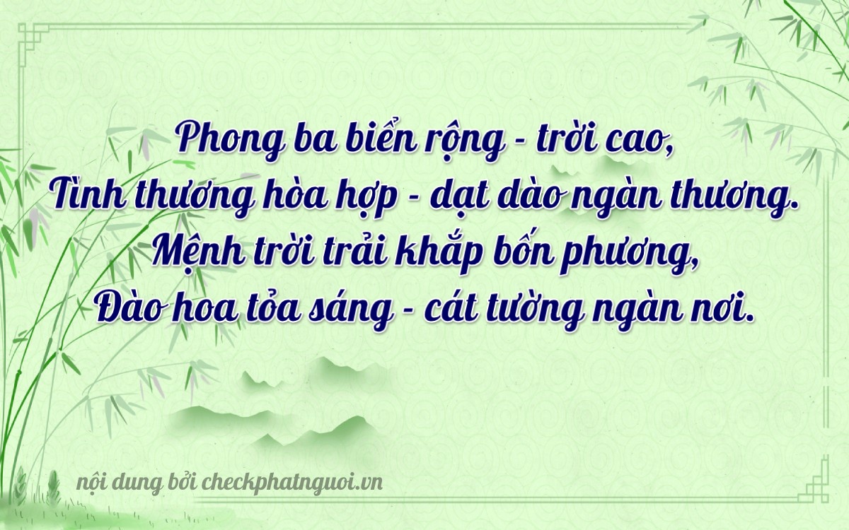 Bài thơ ý nghĩa cho <b>biển số 43A-42774</b> tại website checkphatnguoi.vn