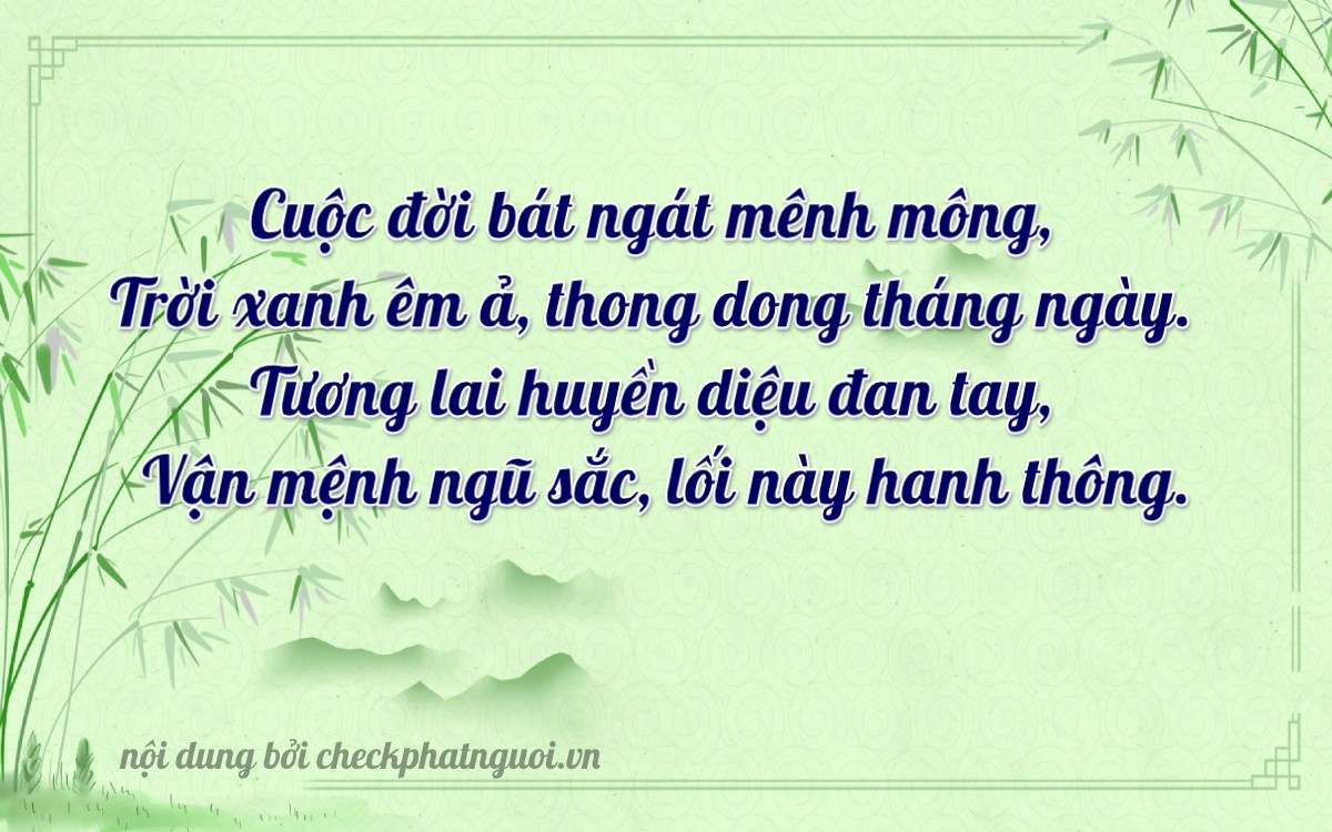 Bài thơ ý nghĩa cho <b>biển số 43A-45834</b> tại website checkphatnguoi.vn