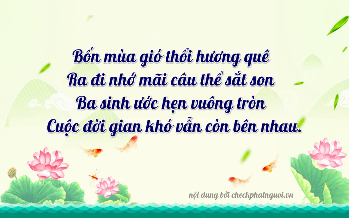 Bài thơ ý nghĩa cho <b>biển số 43A-48369</b> tại website checkphatnguoi.vn