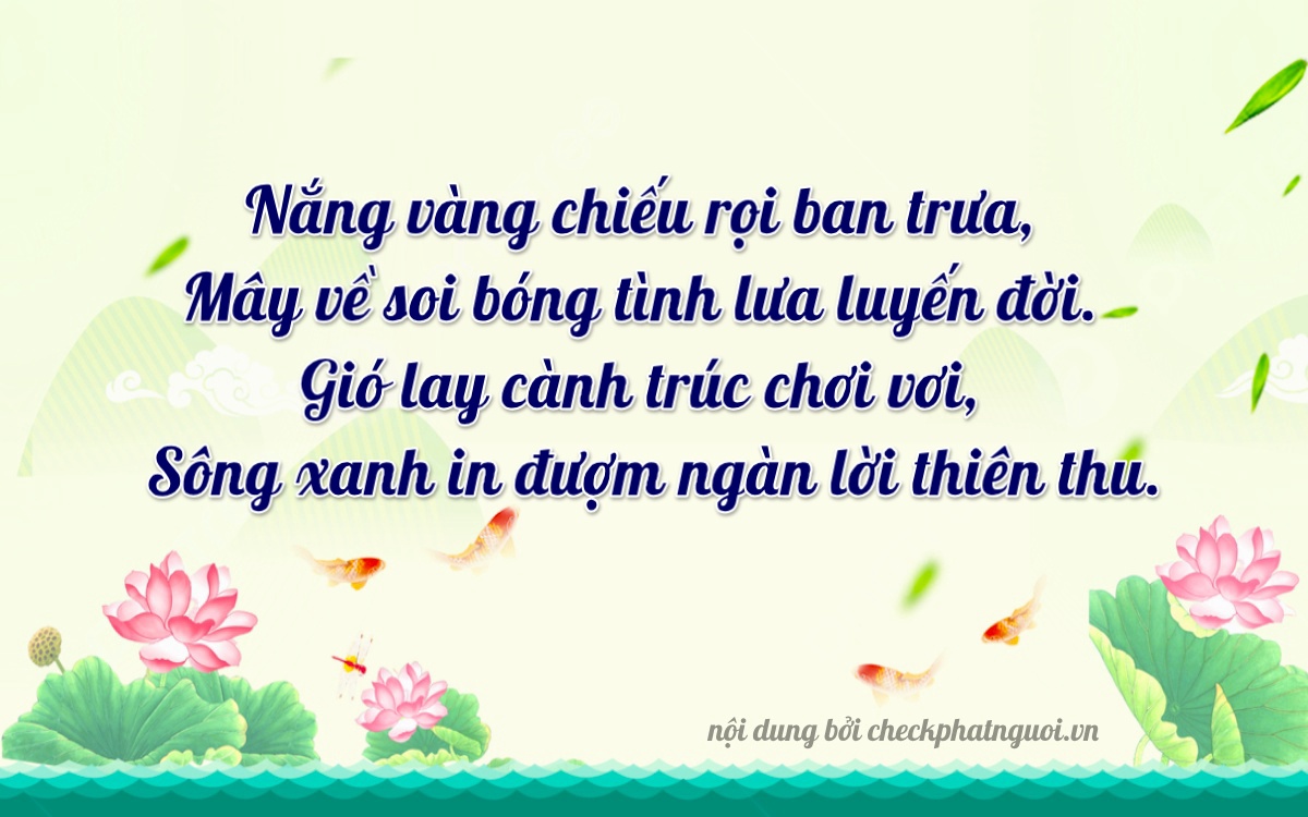 Bài thơ ý nghĩa cho <b>biển số 43A-51686</b> tại website checkphatnguoi.vn
