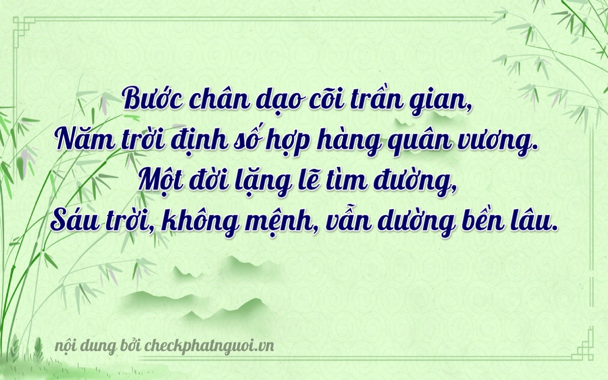 Bài thơ ý nghĩa cho <b>biển số 43A-56001</b> tại website checkphatnguoi.vn