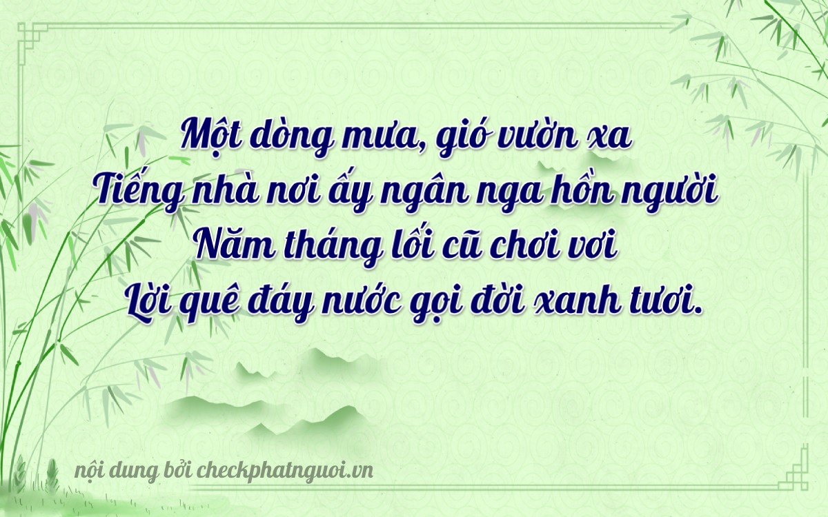 Bài thơ ý nghĩa cho <b>biển số 43A-56530</b> tại website checkphatnguoi.vn