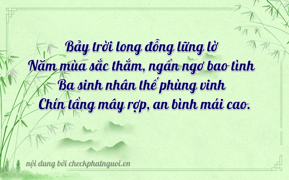 Bài thơ ý nghĩa cho <b>biển số 43A-75399</b> tại website checkphatnguoi.vn