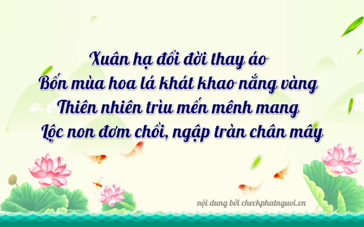 Bài thơ ý nghĩa cho <b>biển số 43A-80104</b> tại website checkphatnguoi.vn