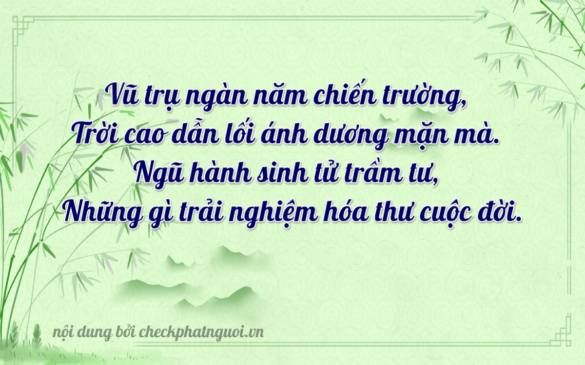 Bài thơ ý nghĩa cho <b>biển số 43A-85401</b> tại website checkphatnguoi.vn