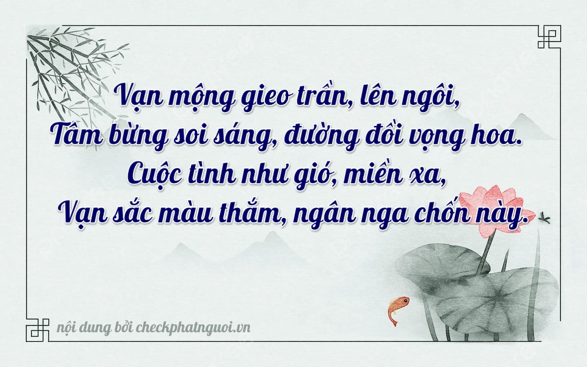 Bài thơ ý nghĩa cho <b>biển số 43A-89971</b> tại website checkphatnguoi.vn