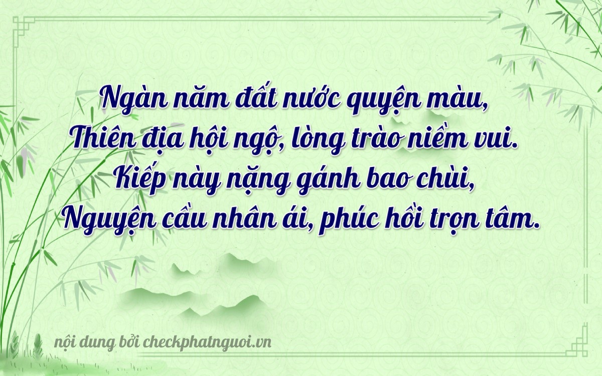 Bài thơ ý nghĩa cho <b>biển số 43A-92895</b> tại website checkphatnguoi.vn