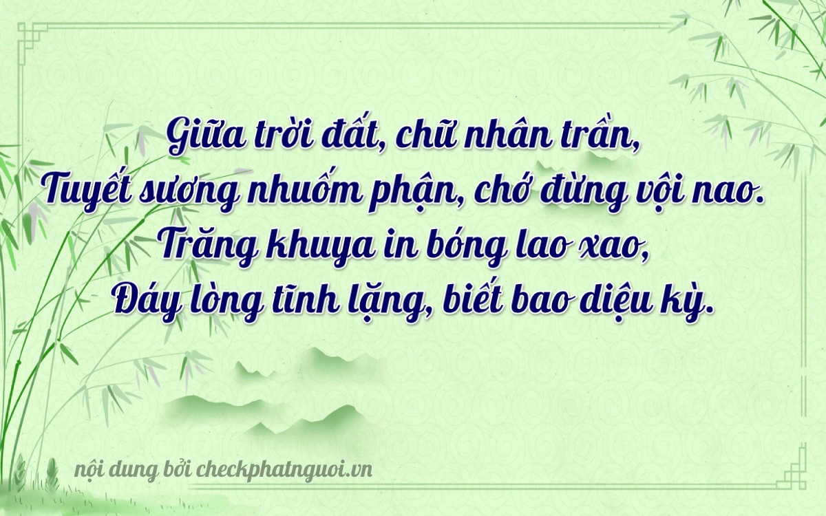 Bài thơ ý nghĩa cho <b>biển số 43A-93530</b> tại website checkphatnguoi.vn