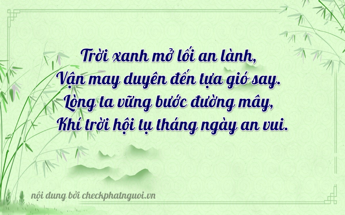 Bài thơ ý nghĩa cho <b>biển số 43A-93648</b> tại website checkphatnguoi.vn