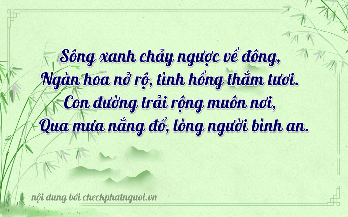 Bài thơ ý nghĩa cho <b>biển số 43A-97654</b> tại website checkphatnguoi.vn
