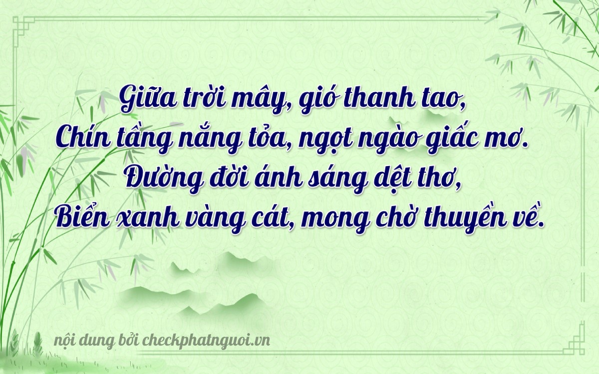 Bài thơ ý nghĩa cho <b>biển số 43A-98625</b> tại website checkphatnguoi.vn