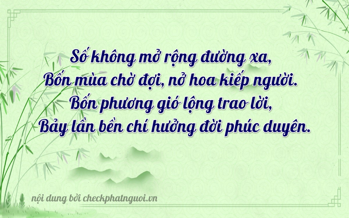 Bài thơ ý nghĩa cho <b>biển số 43AA-04447</b> tại website checkphatnguoi.vn