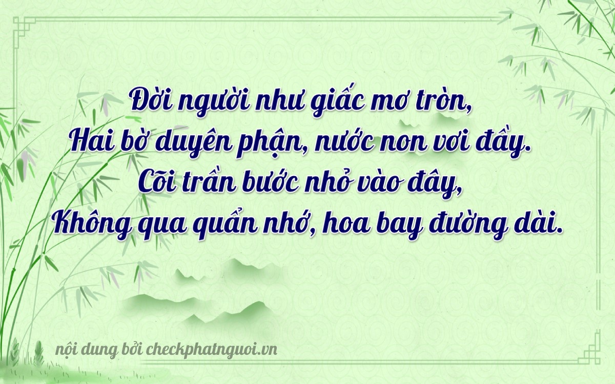 Bài thơ ý nghĩa cho <b>biển số 43AA-23208</b> tại website checkphatnguoi.vn