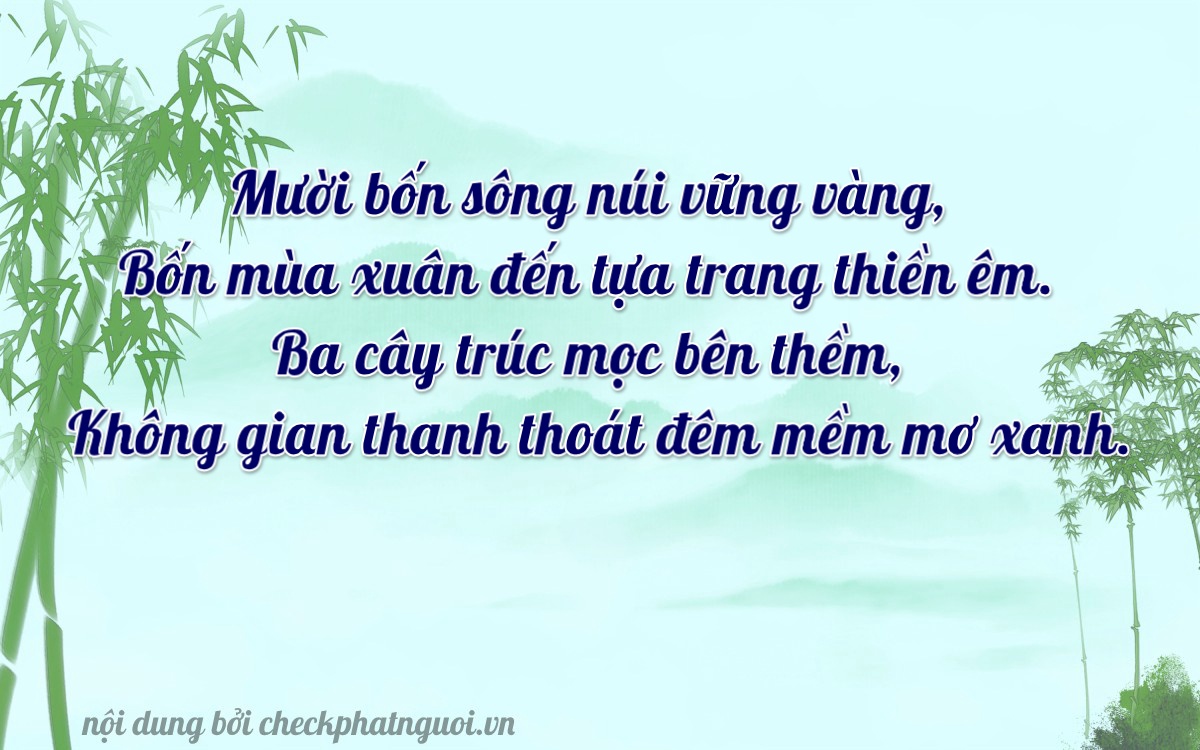 Bài thơ ý nghĩa cho <b>biển số 43AB-14530</b> tại website checkphatnguoi.vn