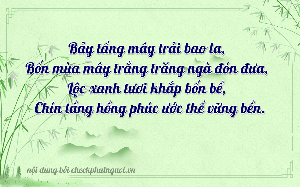 Bài thơ ý nghĩa cho <b>biển số 43AE-00769</b> tại website checkphatnguoi.vn