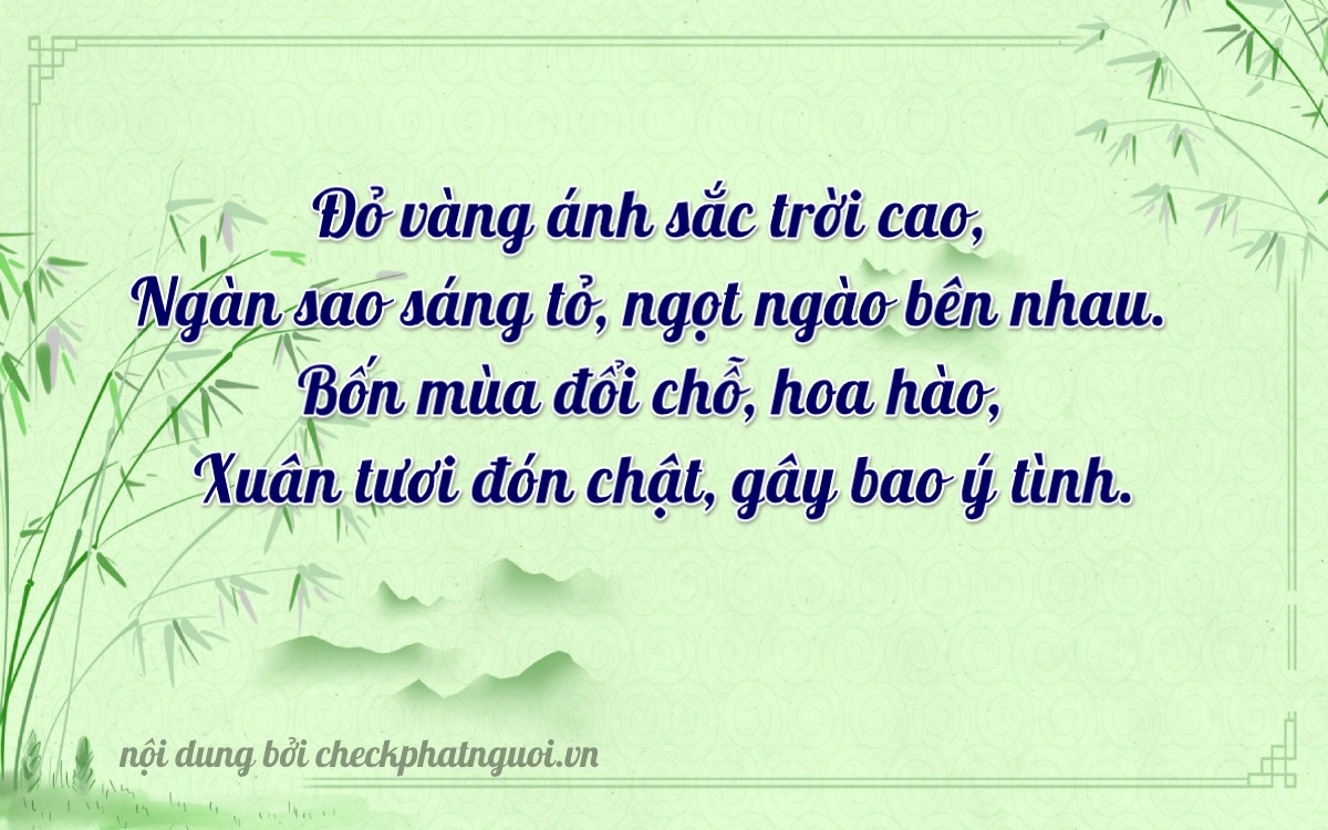 Bài thơ ý nghĩa cho <b>biển số 43AE-01471</b> tại website checkphatnguoi.vn
