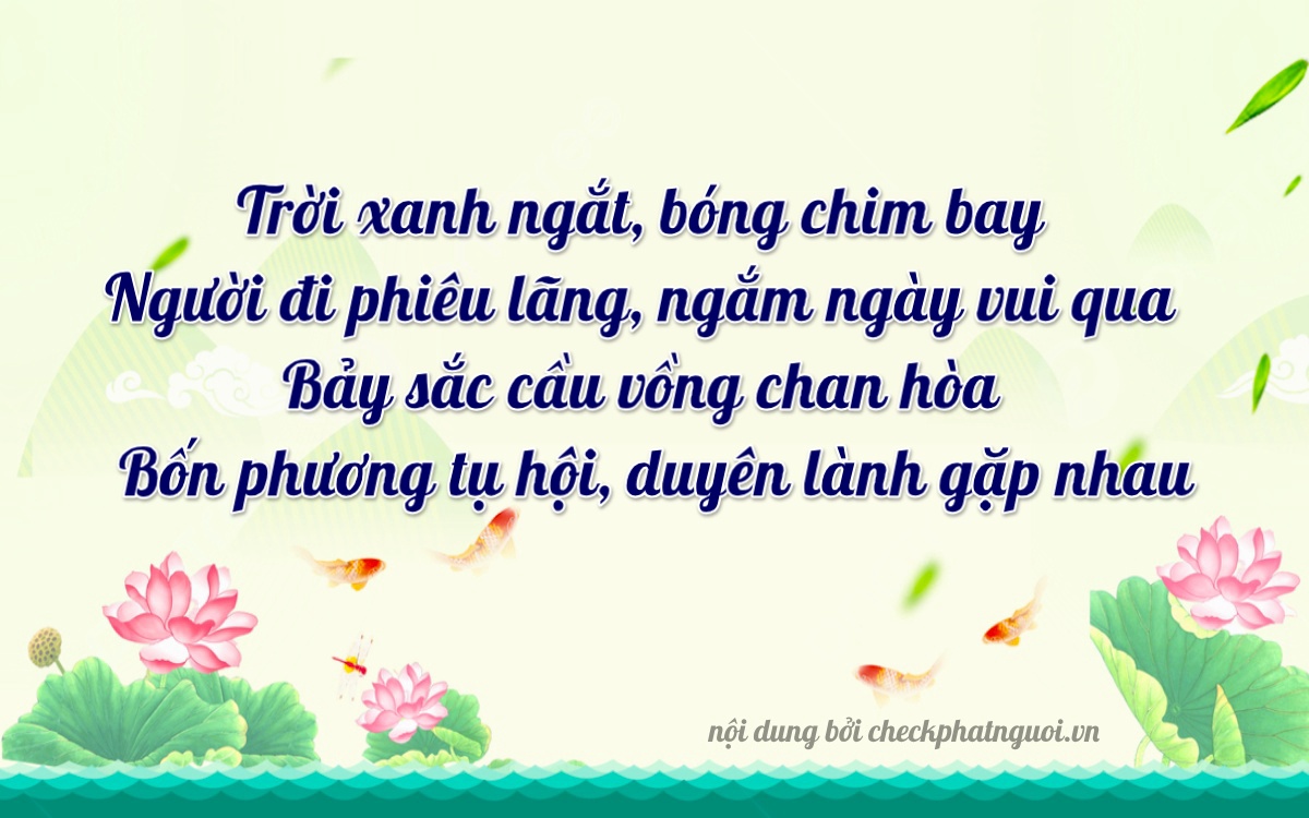 Bài thơ ý nghĩa cho <b>biển số 43AF-02734</b> tại website checkphatnguoi.vn