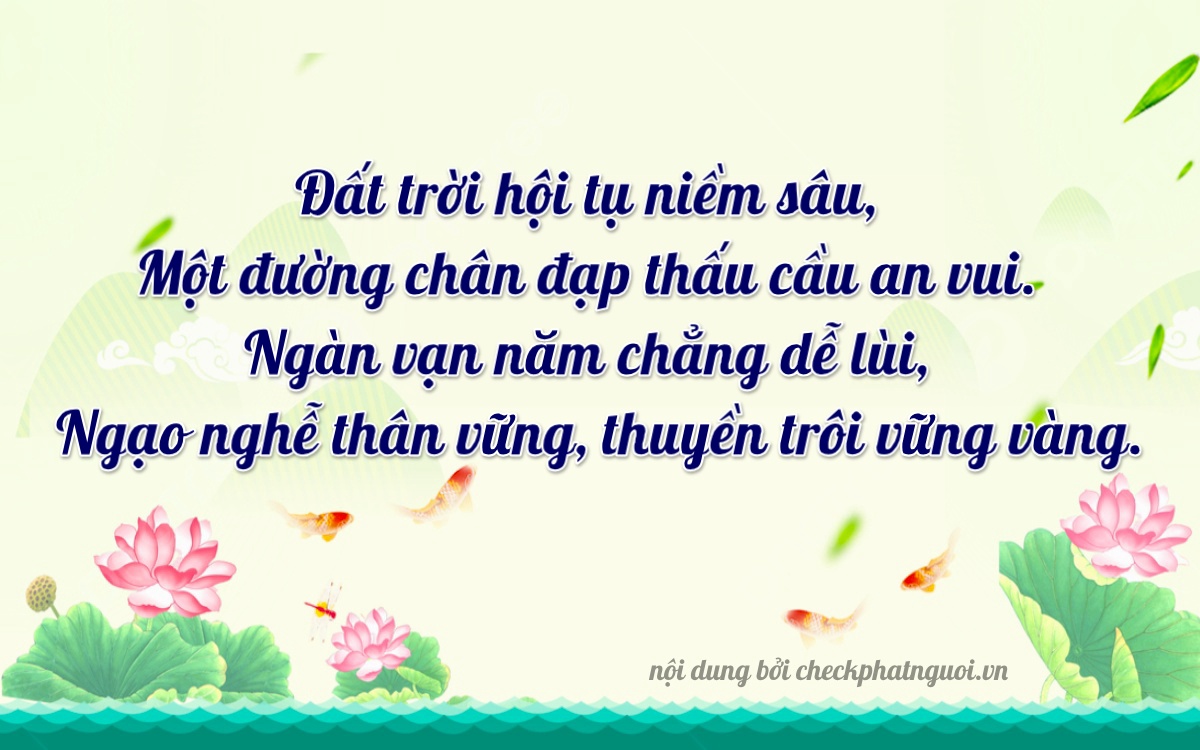 Bài thơ ý nghĩa cho <b>biển số 43AF-03977</b> tại website checkphatnguoi.vn