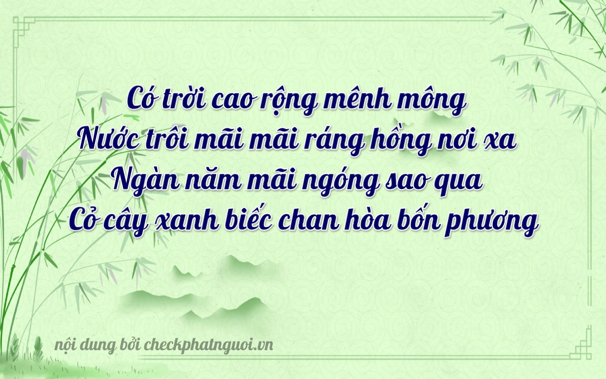 Bài thơ ý nghĩa cho <b>biển số 43C1-16399</b> tại website checkphatnguoi.vn