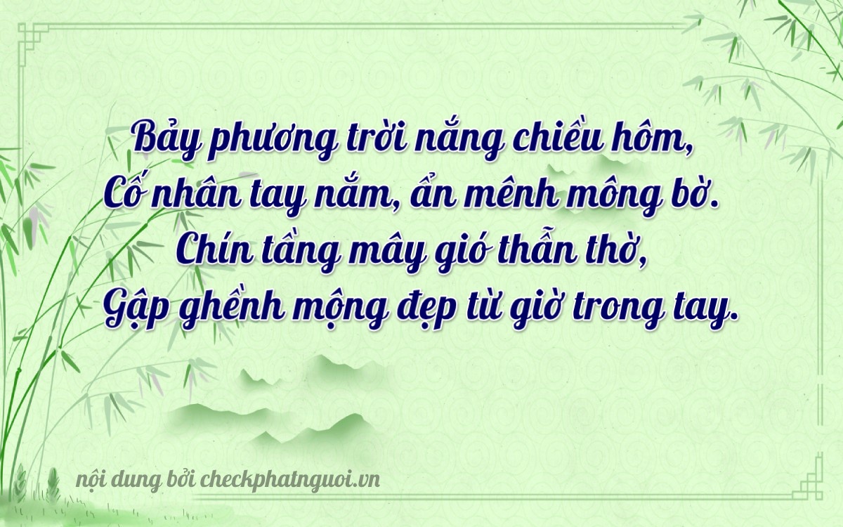 Bài thơ ý nghĩa cho <b>biển số 43C1-17899</b> tại website checkphatnguoi.vn