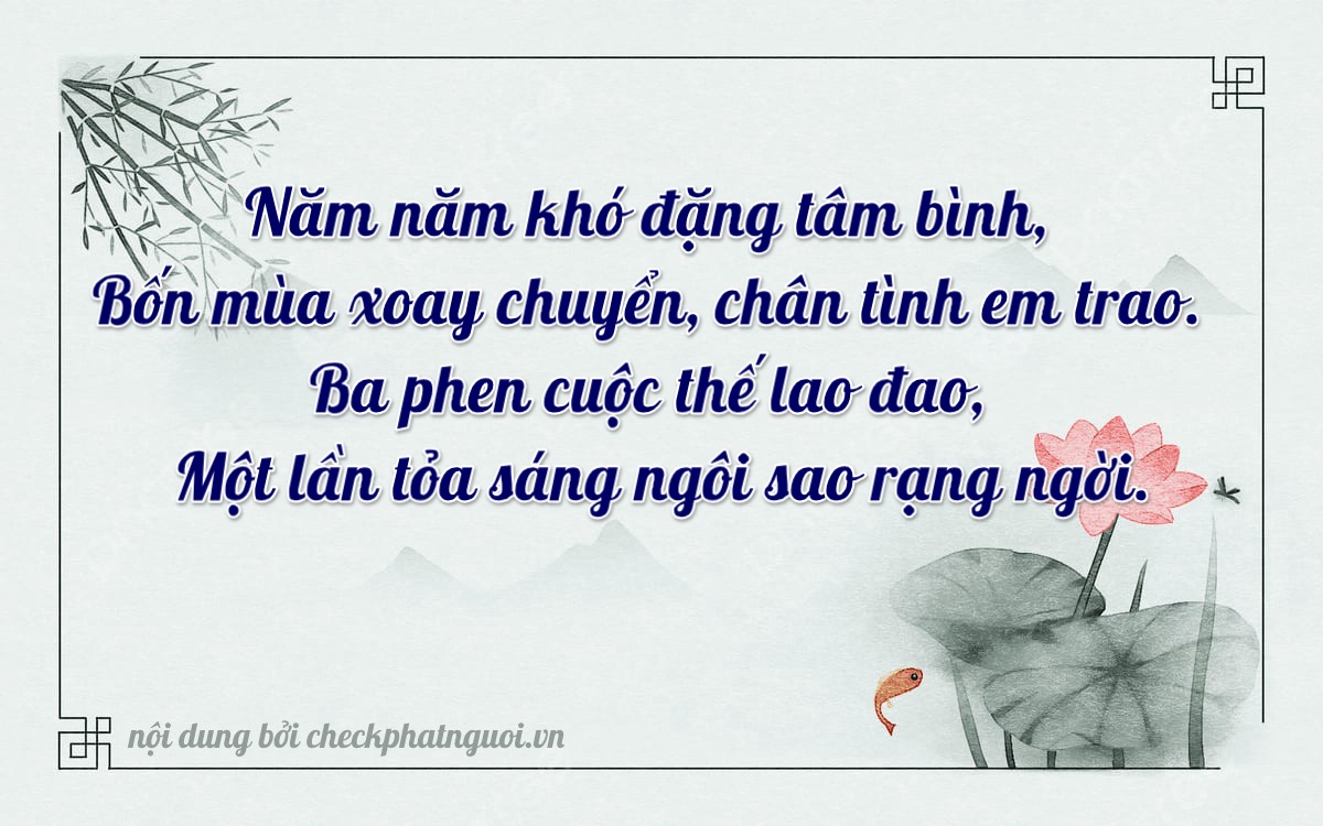 Bài thơ ý nghĩa cho <b>biển số 43C1-54314</b> tại website checkphatnguoi.vn