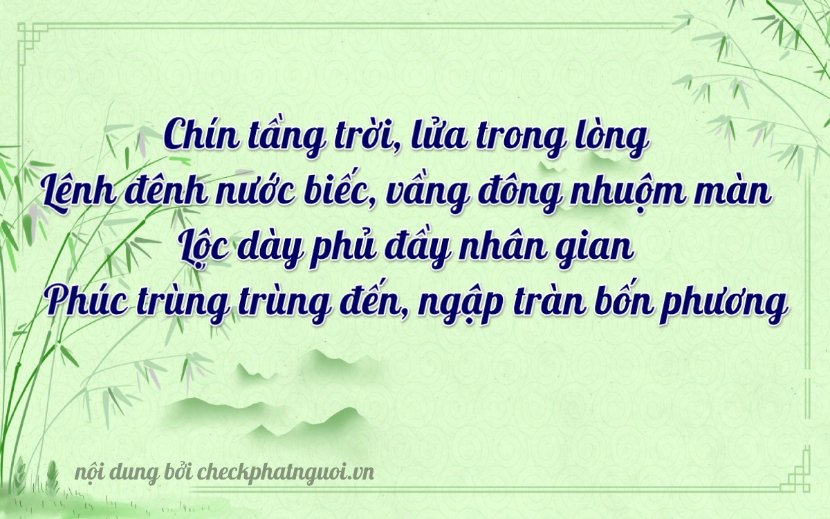 Bài thơ ý nghĩa cho <b>biển số 43C2-01689</b> tại website checkphatnguoi.vn