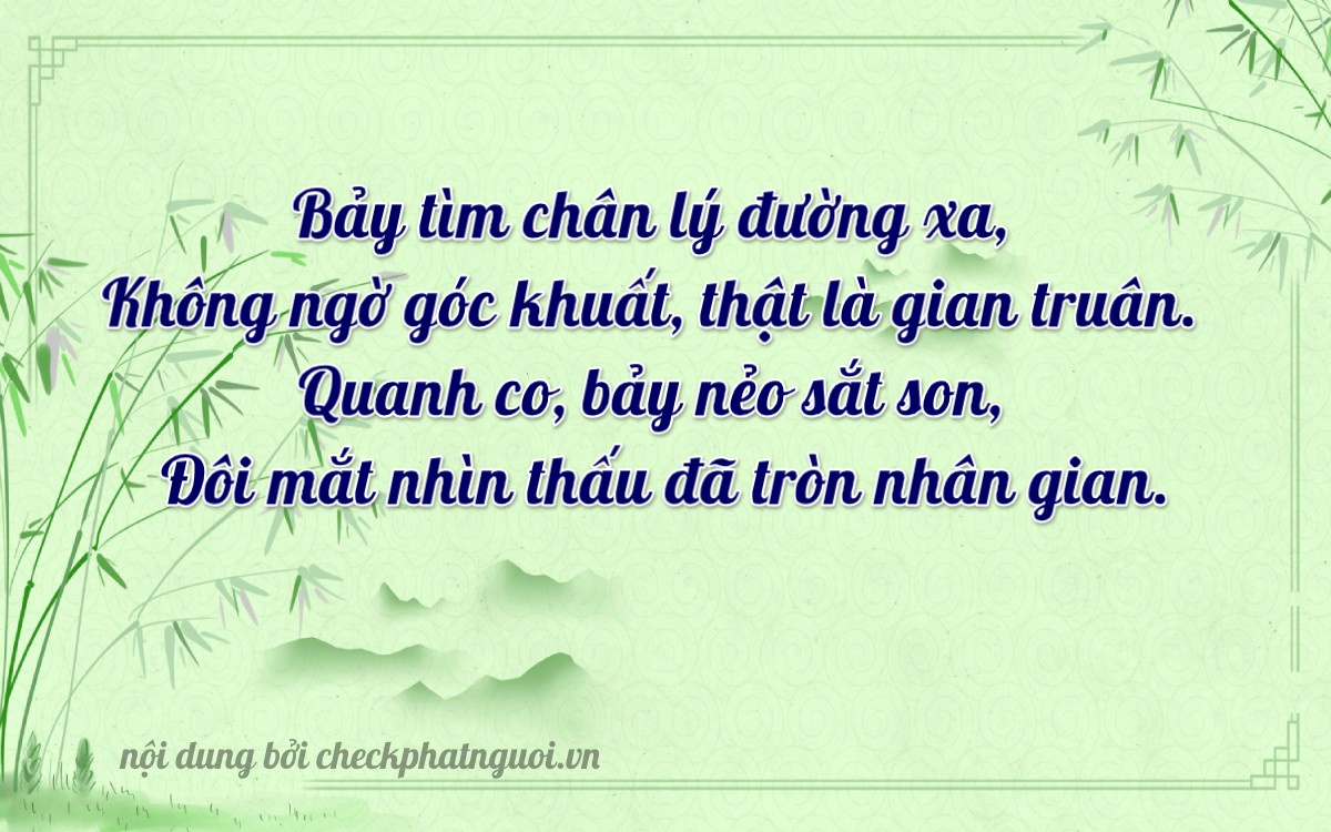Bài thơ ý nghĩa cho <b>biển số 43D1-70227</b> tại website checkphatnguoi.vn