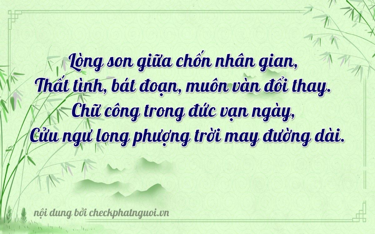 Bài thơ ý nghĩa cho <b>biển số 43D1-75698</b> tại website checkphatnguoi.vn