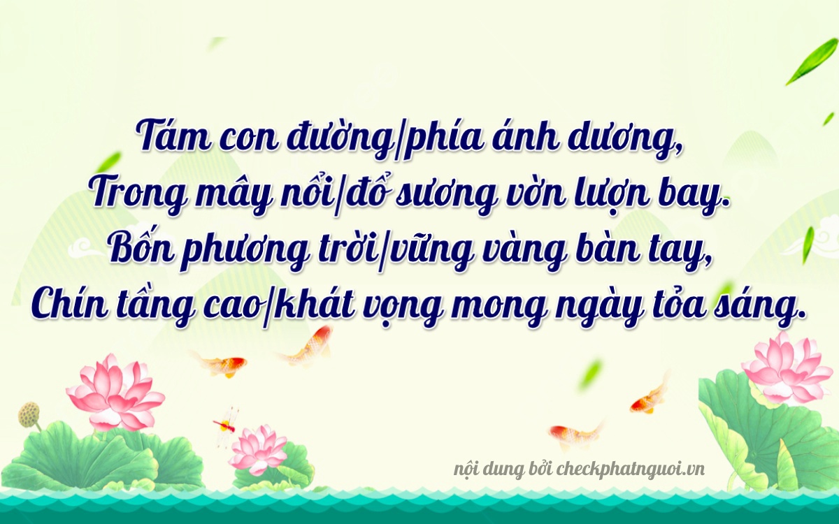 Bài thơ ý nghĩa cho <b>biển số 43D1-88429</b> tại website checkphatnguoi.vn