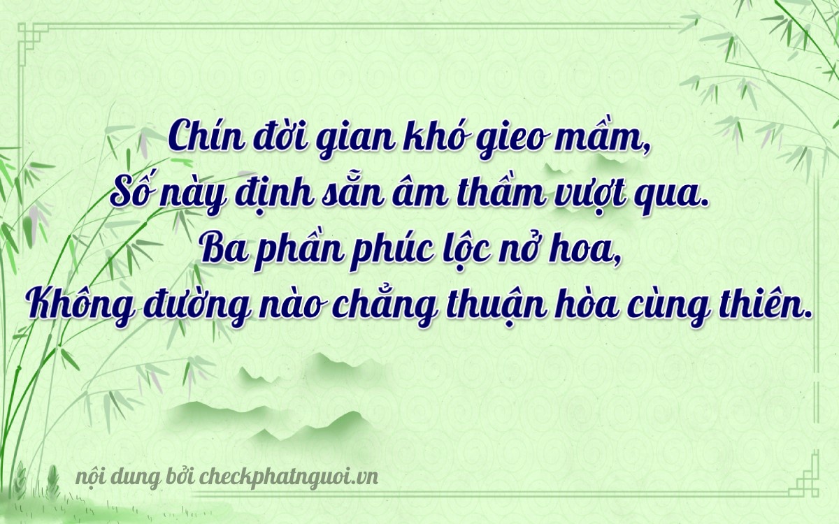 Bài thơ ý nghĩa cho <b>biển số 43D1-90300</b> tại website checkphatnguoi.vn