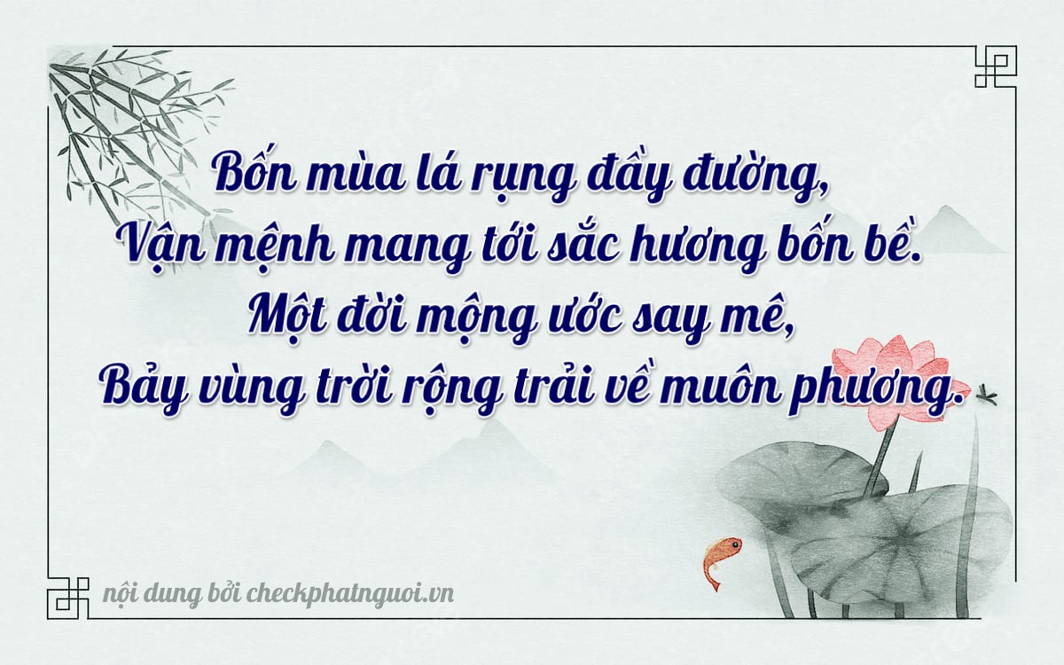 Bài thơ ý nghĩa cho <b>biển số 43D2-00417</b> tại website checkphatnguoi.vn