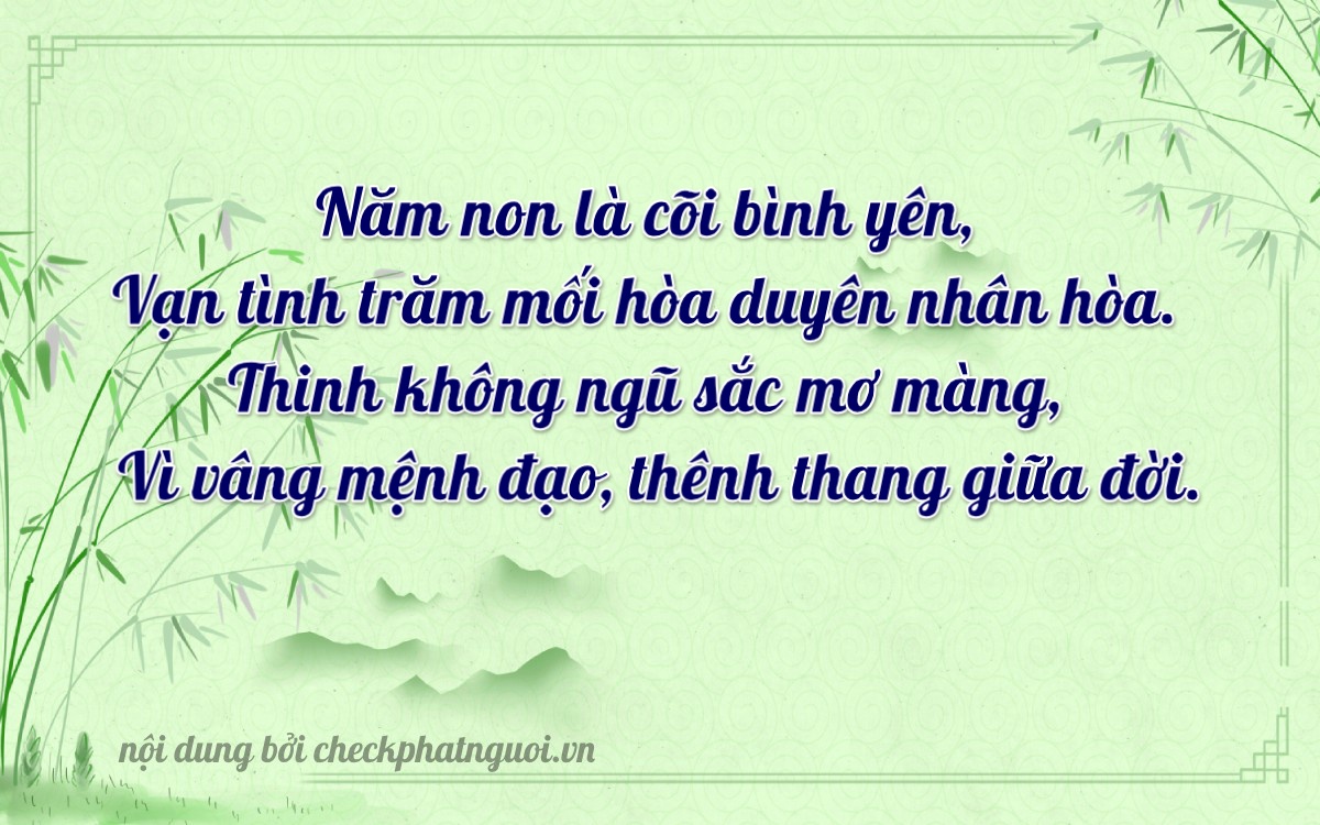 Bài thơ ý nghĩa cho <b>biển số 43D2-05067</b> tại website checkphatnguoi.vn