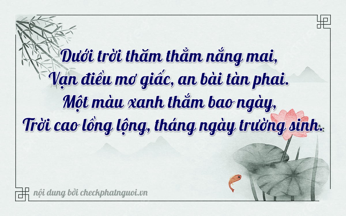 Bài thơ ý nghĩa cho <b>biển số 43E-00294</b> tại website checkphatnguoi.vn