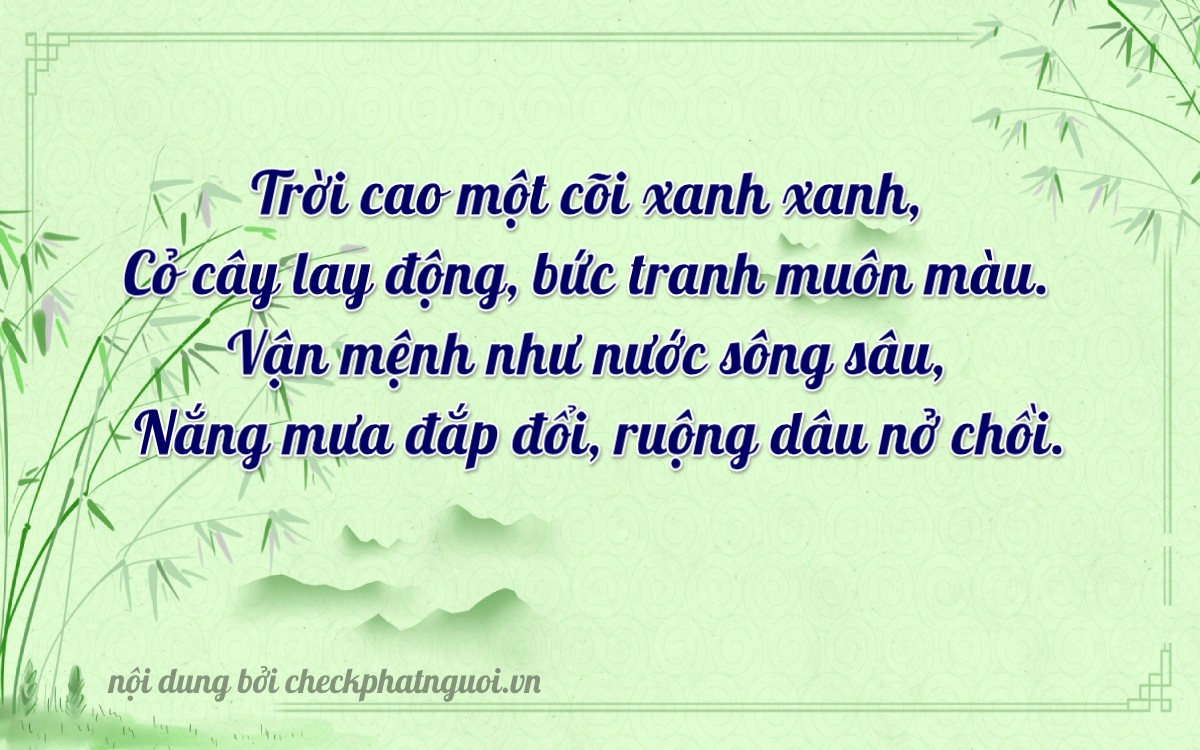 Bài thơ ý nghĩa cho <b>biển số 43E-00379</b> tại website checkphatnguoi.vn