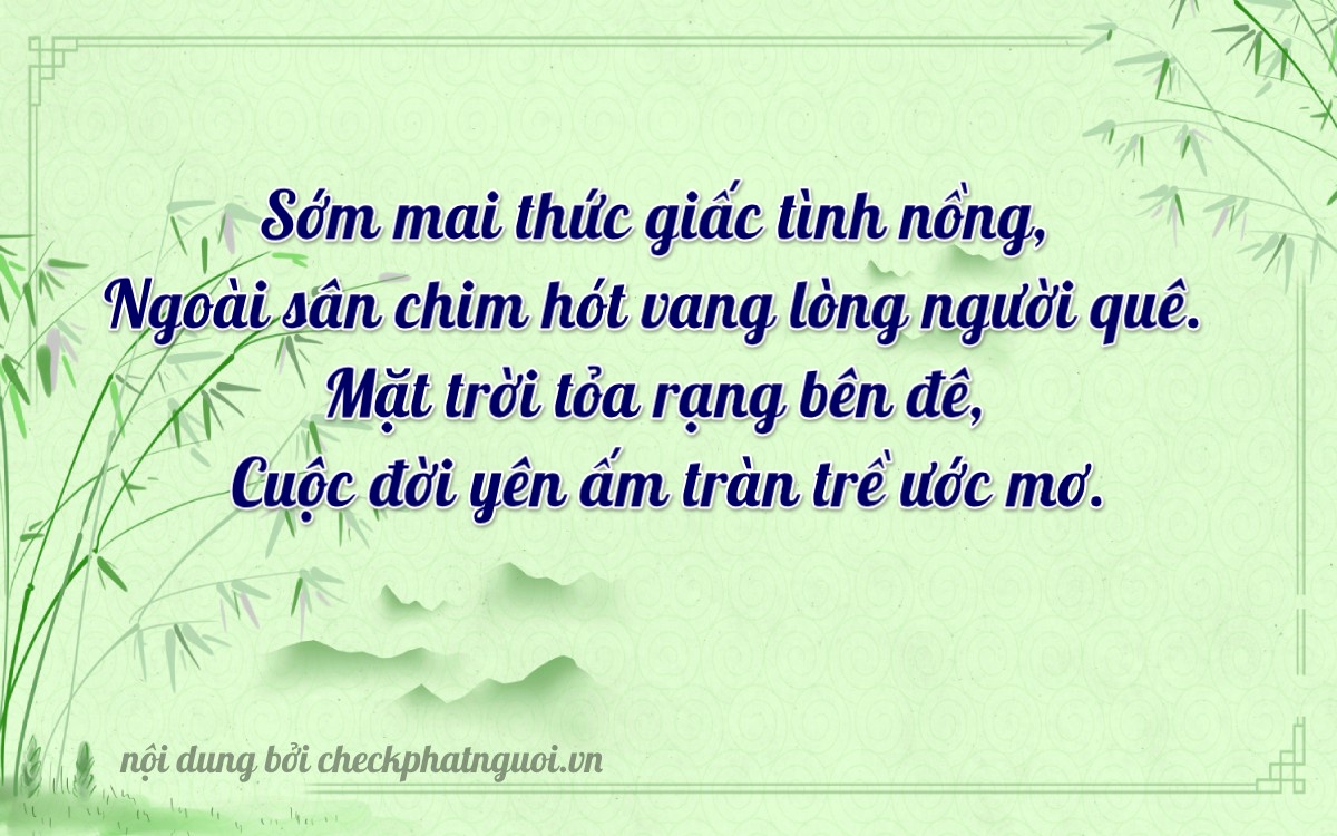 Bài thơ ý nghĩa cho <b>biển số 43E-01381</b> tại website checkphatnguoi.vn