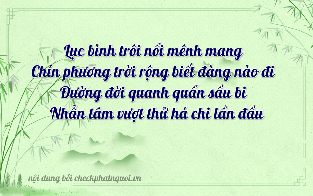 Bài thơ ý nghĩa cho <b>biển số 43F-96720</b> tại website checkphatnguoi.vn