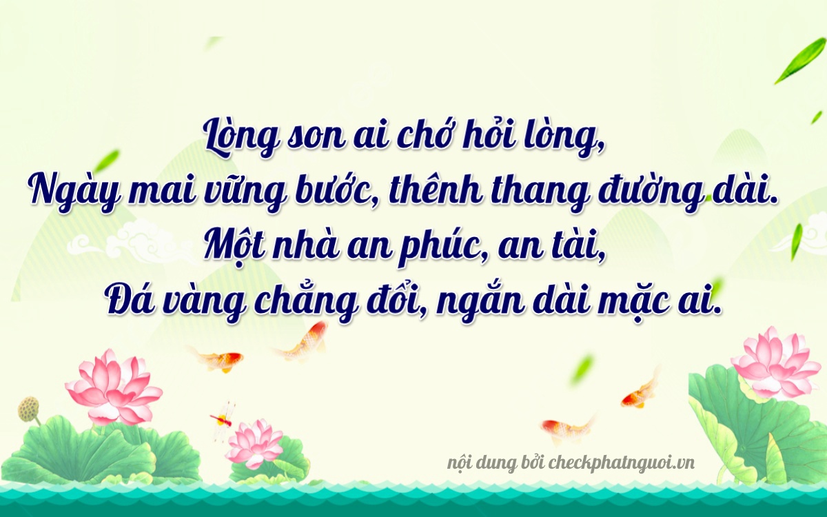 Bài thơ ý nghĩa cho <b>biển số 43G1-11530</b> tại website checkphatnguoi.vn