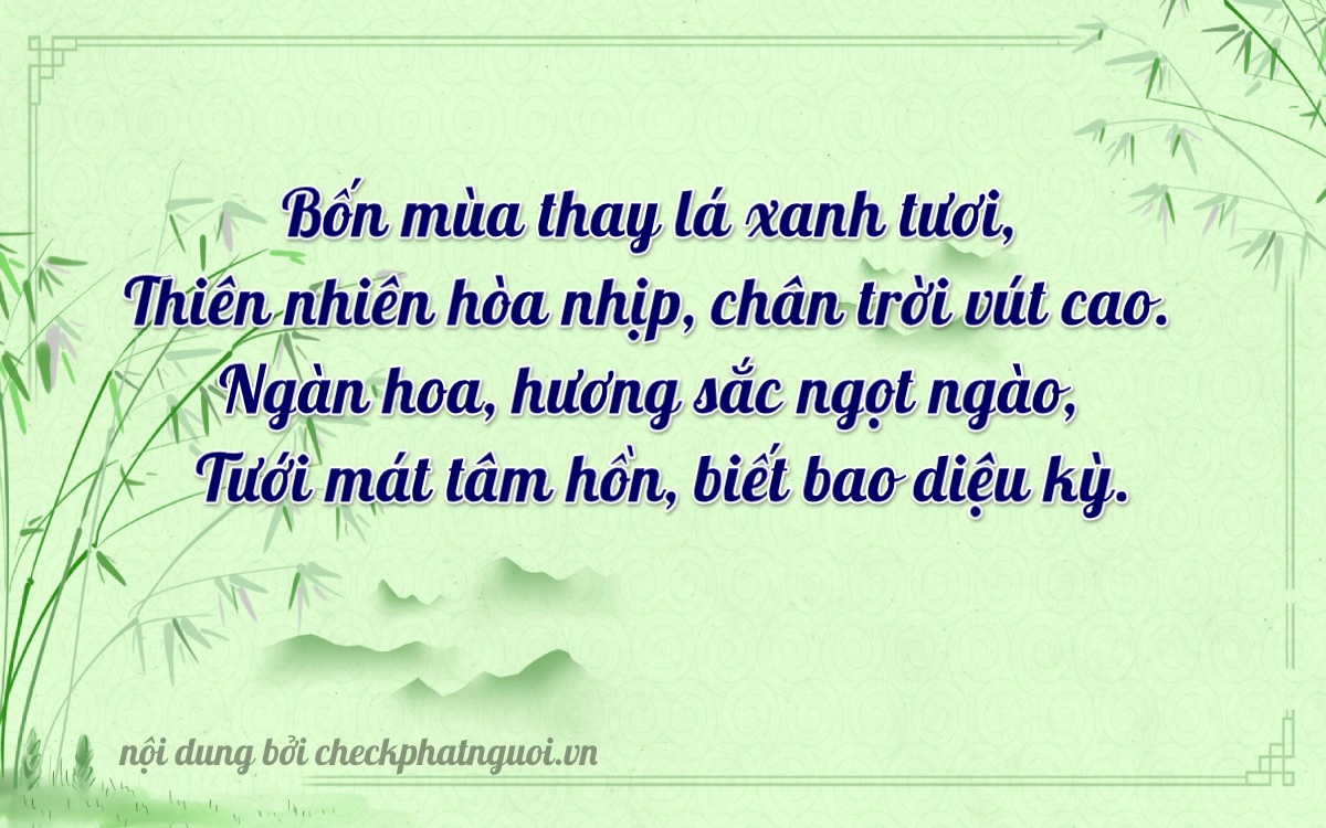 Bài thơ ý nghĩa cho <b>biển số 43G1-42104</b> tại website checkphatnguoi.vn