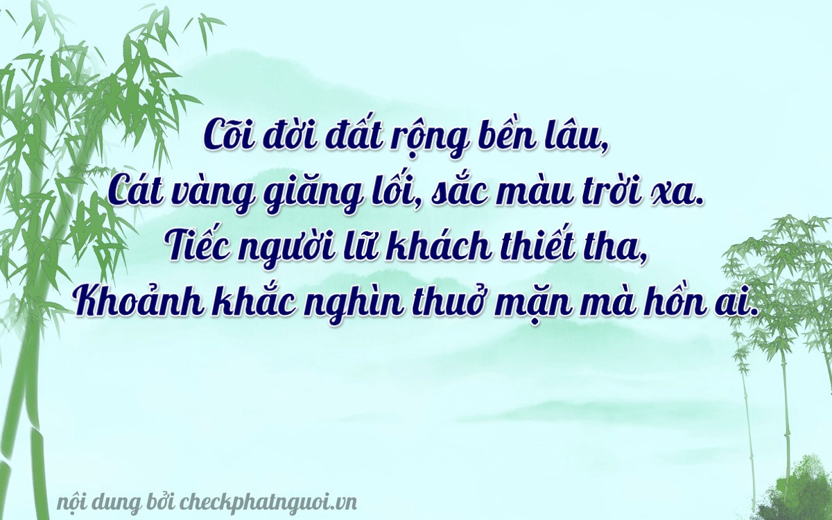 Bài thơ ý nghĩa cho <b>biển số 43G1-45411</b> tại website checkphatnguoi.vn