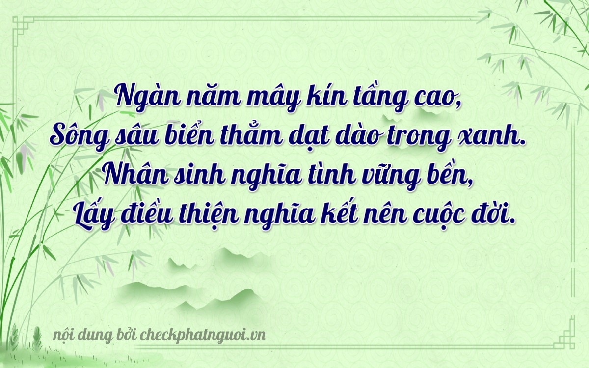 Bài thơ ý nghĩa cho <b>biển số 43H-00244</b> tại website checkphatnguoi.vn