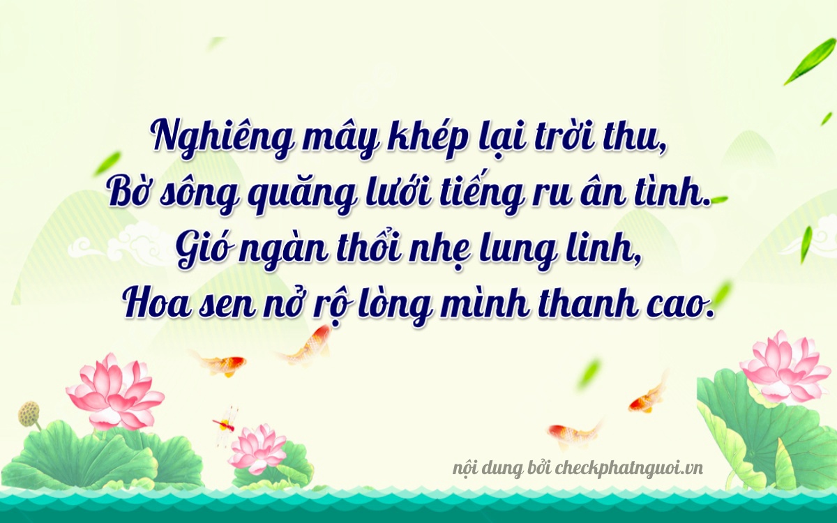 Bài thơ ý nghĩa cho <b>biển số 43H-02731</b> tại website checkphatnguoi.vn