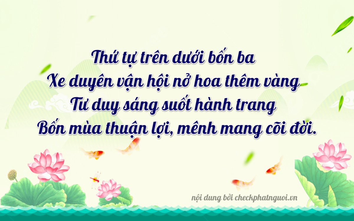 Bài thơ ý nghĩa cho <b>biển số 43H-04384</b> tại website checkphatnguoi.vn