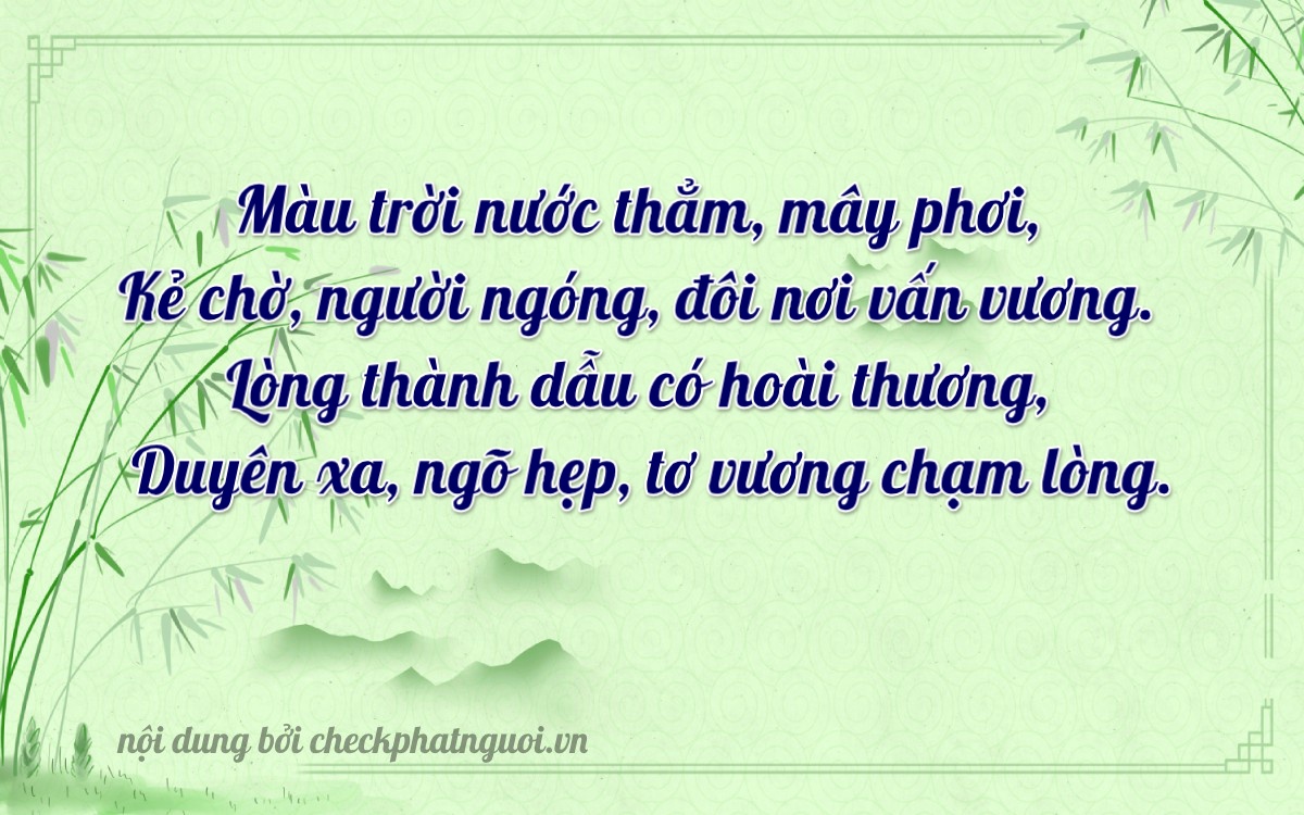 Bài thơ ý nghĩa cho <b>biển số 43H-05566</b> tại website checkphatnguoi.vn